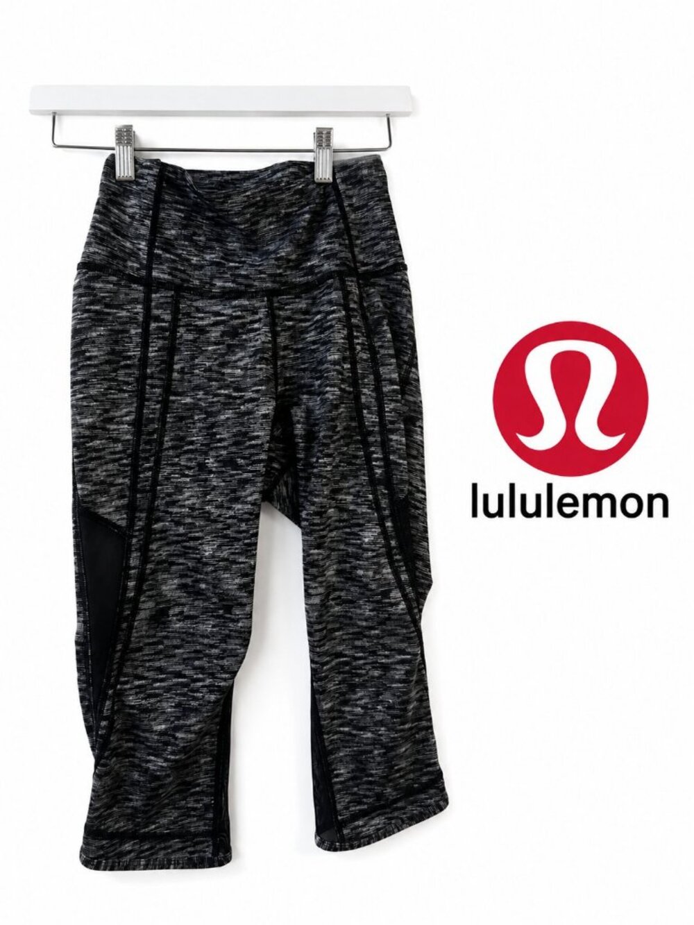 Lululemon Drop It Like It's Hot Crop - Heathered grey - Size 4